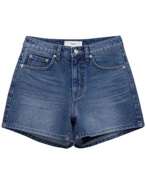 DUNST Faded Denim Shorts - Blue
