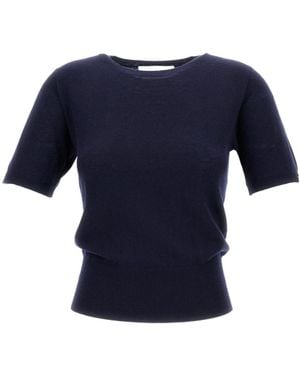 Extreme Cashmere Short-Sleeved Knitted T-Shirt - Blue
