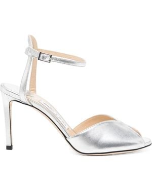 Jimmy Choo 85Mm Sacora Sandals - White