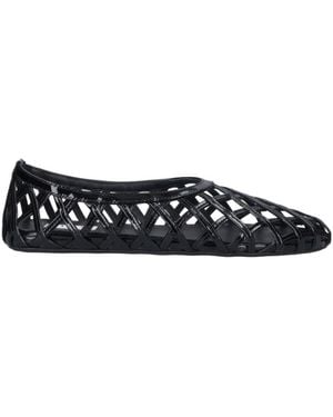 Alaïa Hollow Flat Shoes - Black