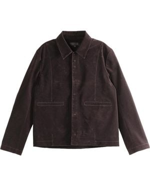 Omar Afridi Velvet-Effect Shirt Jacket - Black