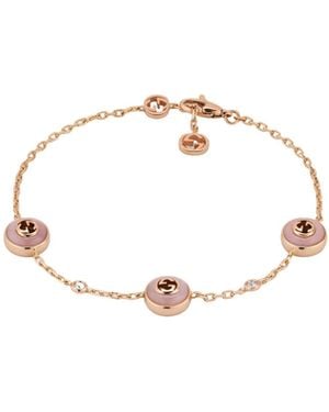 Gucci Interlocking 18K Chain Bracelet - Natural