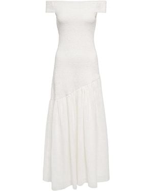 Gabriela Hearst Veloso Linen And Silk Maxi Dress - White