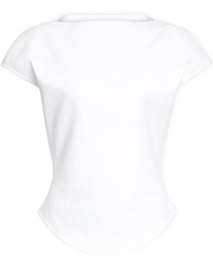 Alaïa Alaïa Crewneck Sleeveless T-Shirt - White