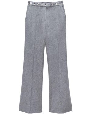 MSGM Eyelet-Detail Tailored Trousers - Grey