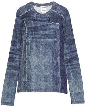 Liu Jo Printed T-Shirt - Blue