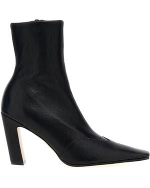 KHAITE Nevada Square-Toe Ankle Boots - Black