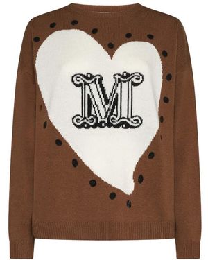 Max Mara Panaria Long-Sleeved Knitted Jumper - Brown