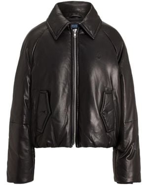 Polo Ralph Lauren Bomber Leather Jacket - Black