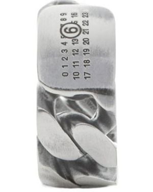 MM6 by Maison Margiela Chain-Link Ear Cuff - Grey