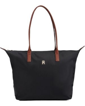 Tommy Hilfiger Popette Tote Bags - Black