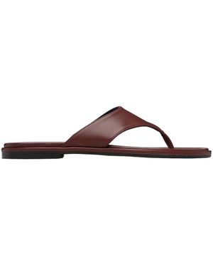 Aeyde Amaya Nappa Leather Flip Flops - Brown