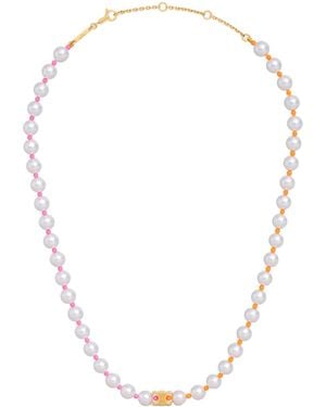 Celine Plage Pearl Necklace - White