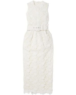 Safiyaa Lace Midi Dress - White