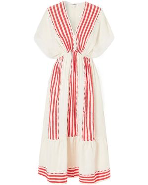 lemlem Cotton-Gauze Midi Dress - Pink