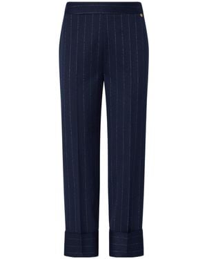 Liu Jo Pinstripe Cigarette Pants - Blue
