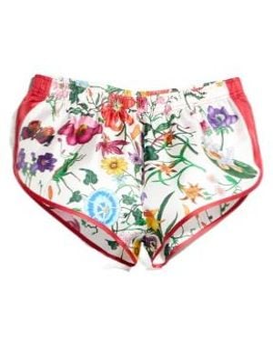 Gucci Printed Silk Shorts - White