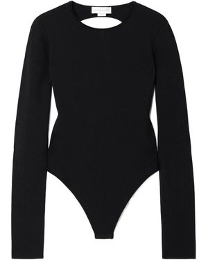 Stella McCartney Open-Back Knitted Bodysuit - Black