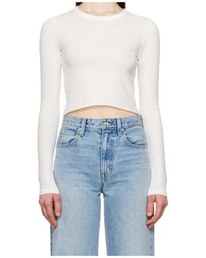 SLVRLAKE Denim Round Neck Long-Sleeved T-Shirt - Blue