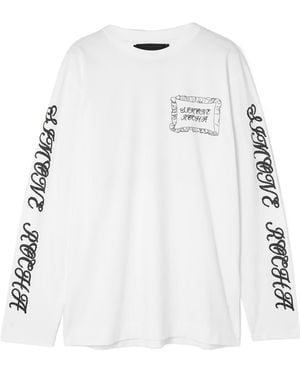 Simone Rocha Printed Long-Sleeved T-Shirt - White
