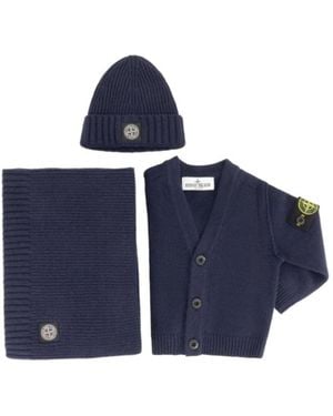Stone Island Junior Logo Patch Suit - Blue