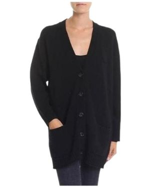 N°21 Star Patch Knitted Cardigan - Black