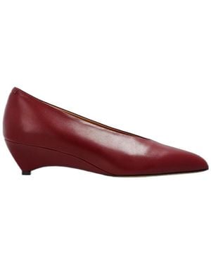 Jil Sander Pointed Wedge Pumps - Red