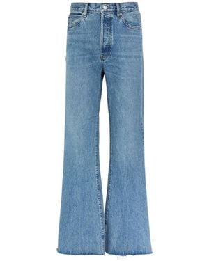 FRAME Mid-Rise Flared Jeans - Blue