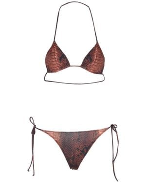 Jean Paul Gaultier Printed Bikini Set - White