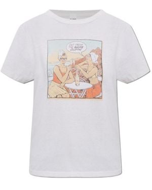RE/DONE Graphic Crew-Neck T-Shirt - White