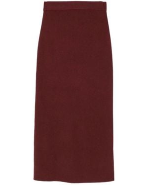 Dorothee Schumacher Elastic-Waistband Midi Skirt - Purple