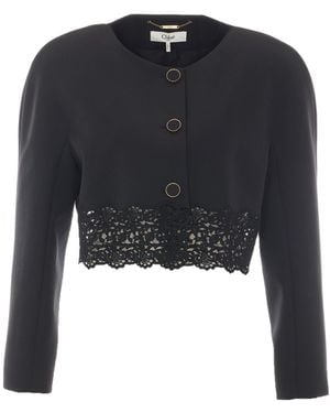 Chloé Long-Sleeved Casual Jacket - Blue