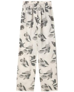 Emporio Armani Abstract-Print Trousers - White