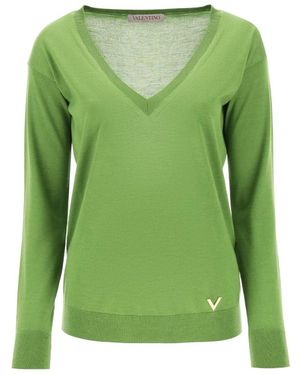 Valentino Cashmere Silk Jumper - Green