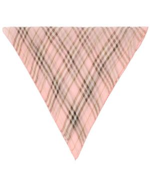 Burberry Check Silk Chiffon Scarf - Pink