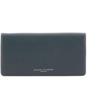 Gianni Chiarini Grain Flap Wallet - Blue
