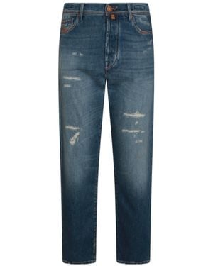Jacob Cohen Distressed Straight-Leg Jeans - Blue