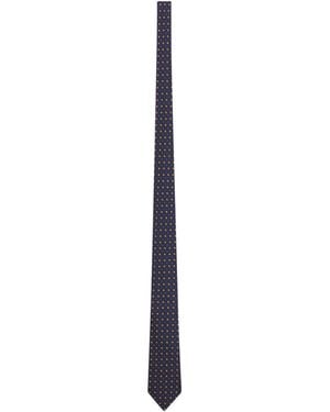 Saint Laurent Pointed-Tip Tie - White