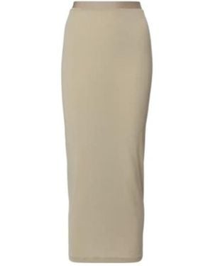 Wardrobe NYC Sheer Pencil Skirt - Natural
