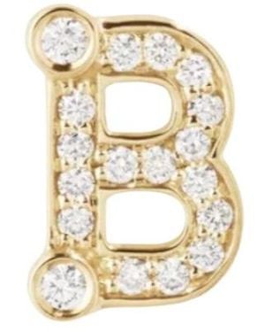 Sophie Bille Brahe 18Kt Petite B Stud Earring - Metallic
