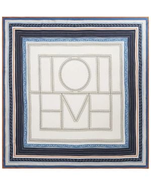 TOTEME Geometric-Print Scarf - Blue