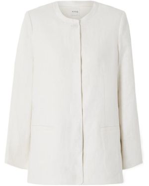 Posse Edie Linen Blazer - White