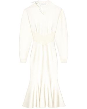 Givenchy Bow Detail Knitted Midi Dress - White