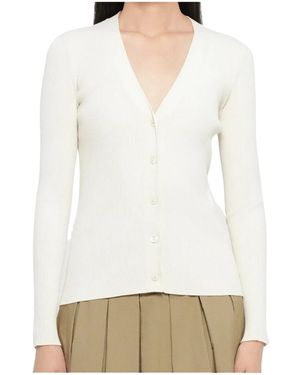 Weekend by Maxmara Ribbed-Knit Cardigan - White