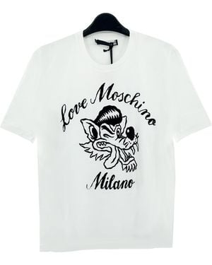Moschino Animal Pattern Short-Sleeved T-Shirt - White