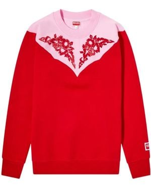 KENZO Floral Yoke Sweatshirt - Red