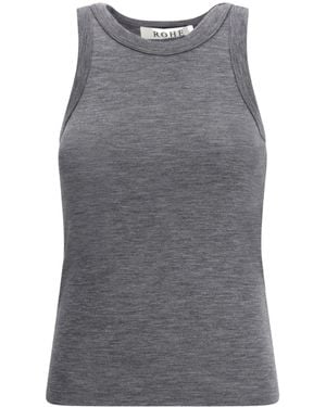Rohe Racerback Jersey Top - Gray