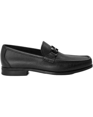 Ferragamo Solid Color Loafers - Black