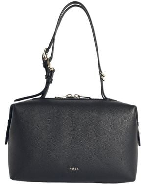 Furla Logo Detail Top Handle Bag - Black