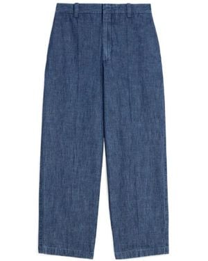 Jil Sander Chambray Tapered Trousers - Blue